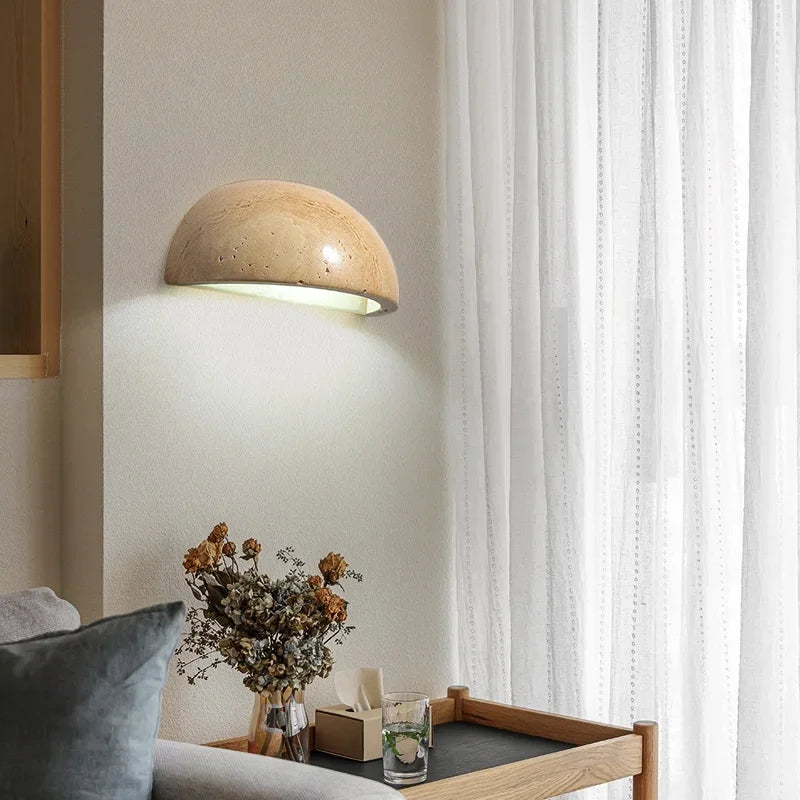 Sovere Stone Wall Light Sconce - Warm LED Glow for Modern Rustic Interiors 1