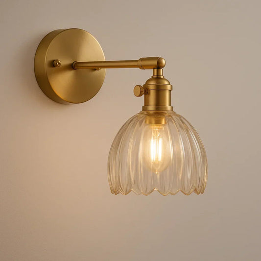 Sovere Vintage Glass Tulip Wall Sconce Light for Elegant Home Decor, Warm Ambient Glow 0
