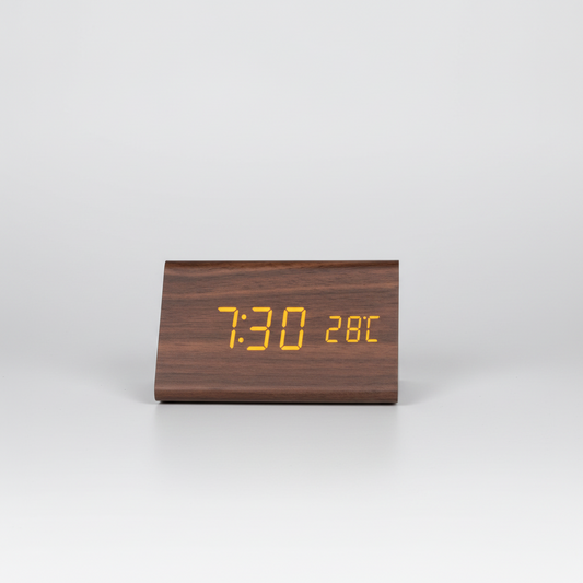 Sovere Voice-Controlled LED Wooden Clock, Minimalist Design for Modern Living 0
