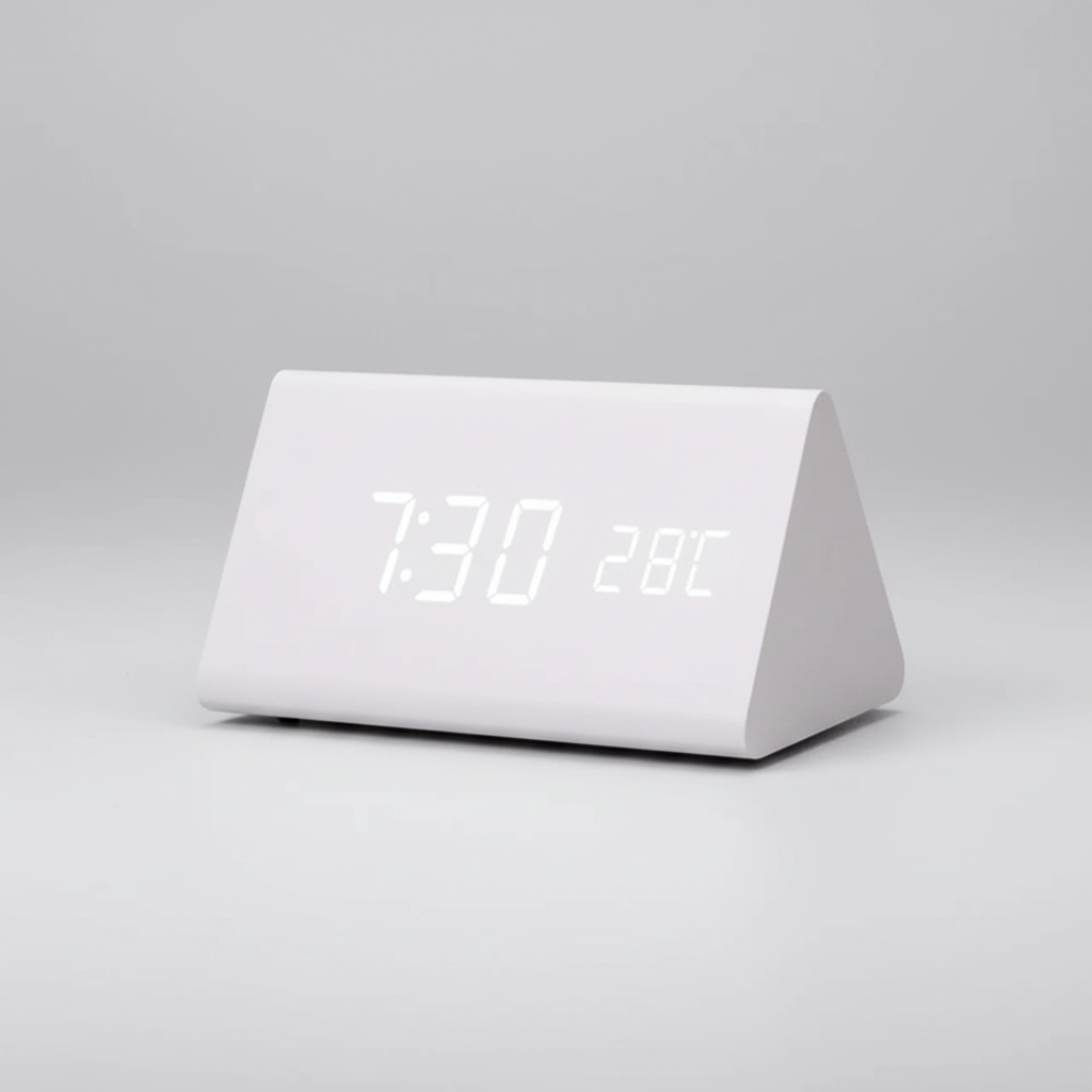 Sovere Voice-Controlled LED Wooden Clock, Minimalist Design for Modern Living 3