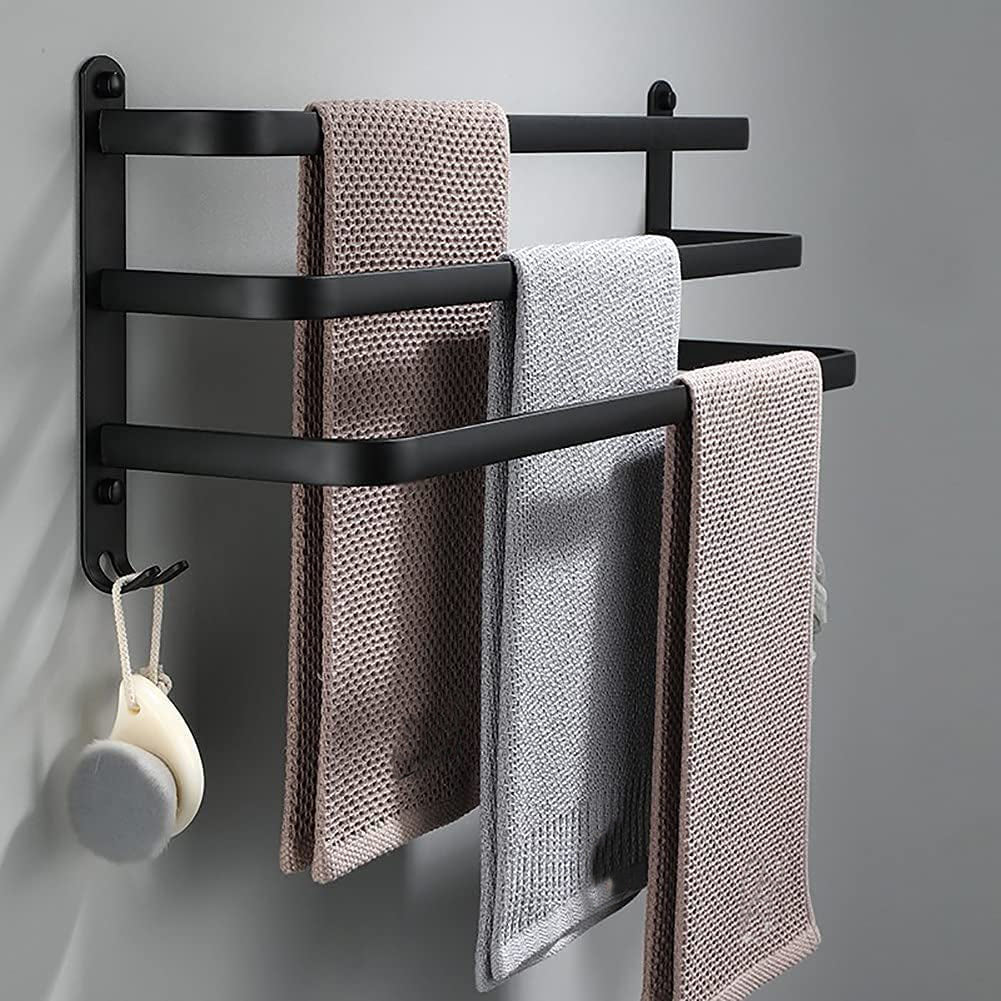 Sovere Wall-Mounted Aluminium Towel Rack with Rotating Bars for Efficient Towel Storage 2