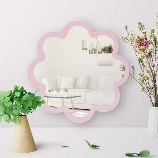 Sovere Wooden Cloud Wall Mirror for Kids' Room, Whimsical Decorative Accent, Easy to Hang 0