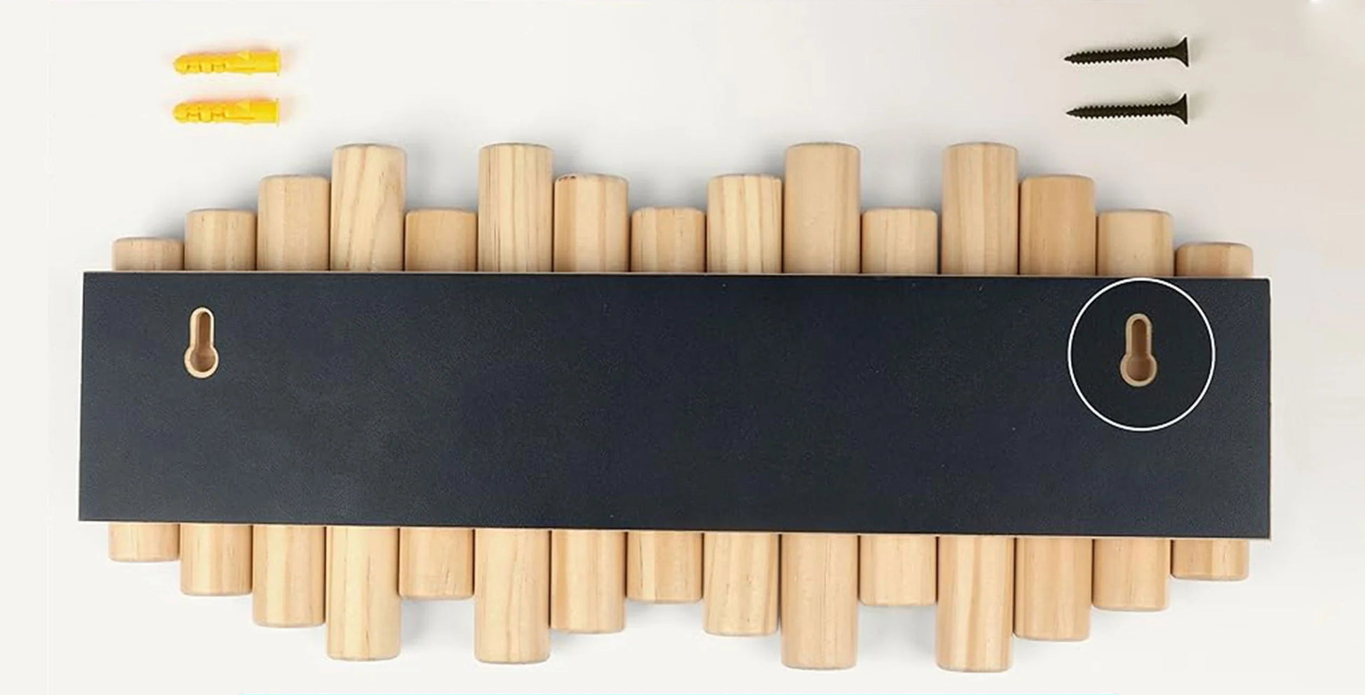 Sovere Wooden Wall Coat Rack with Fold-Down Hooks for Entryway Storage 8