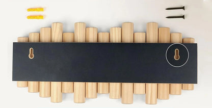 Sovere Wooden Wall Coat Rack with Fold-Down Hooks for Entryway Storage 8