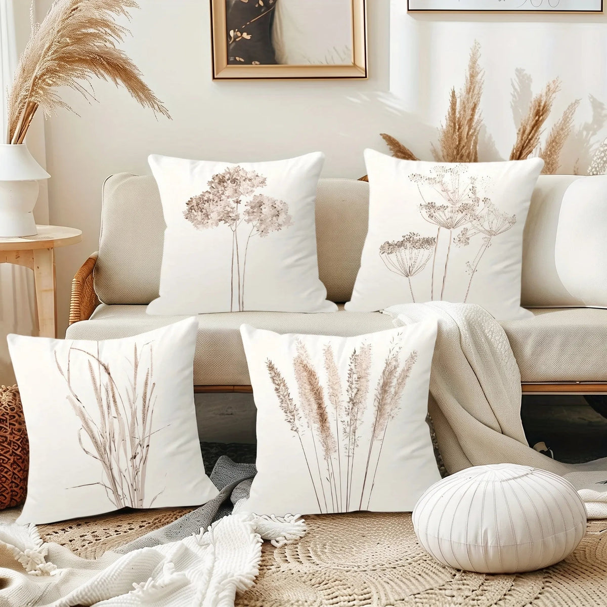 Square Botanical Print Cushion Covers - Botanya 1