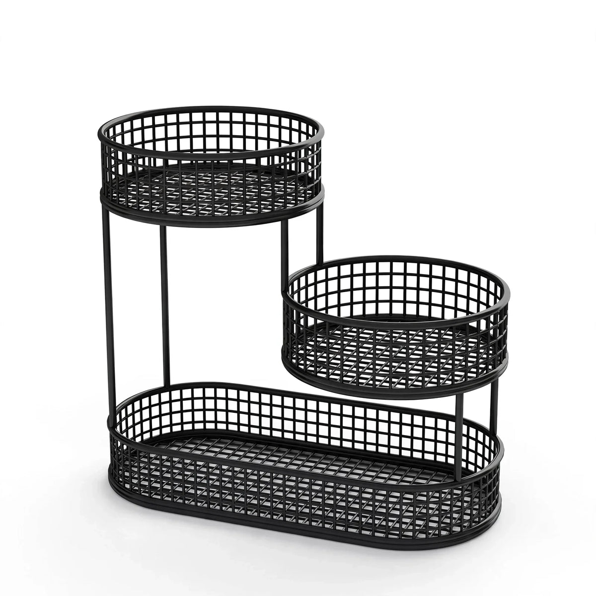 Stainless Steel Fruit Basket Stand Multi-Tier Kitchen & Dining Table Organizer 3