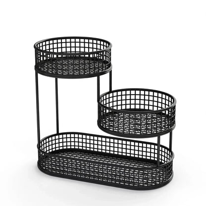 Stainless Steel Fruit Basket Stand Multi-Tier Kitchen & Dining Table Organizer 3