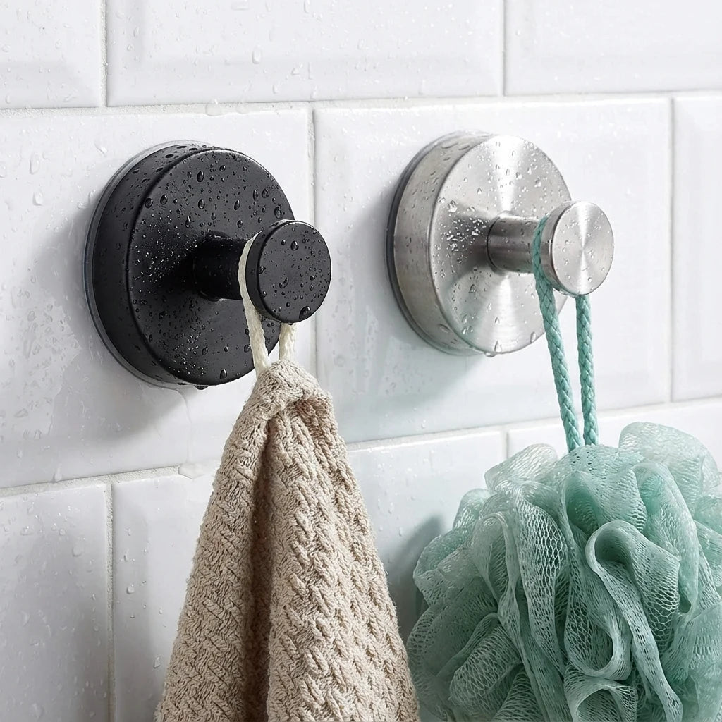 Suction Hooks Stainless Steel 6x6 cm No Drill 4 Pack 4