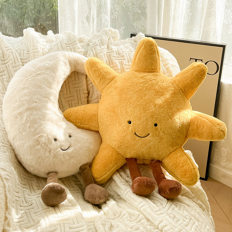 Sun and Moon Plush Pillow – Soft Velvet Cushion for Bedroom & Nursery Decor 2