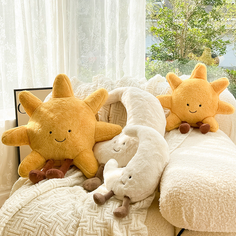 Sun and Moon Plush Pillow – Soft Velvet Cushion for Bedroom & Nursery Decor 4