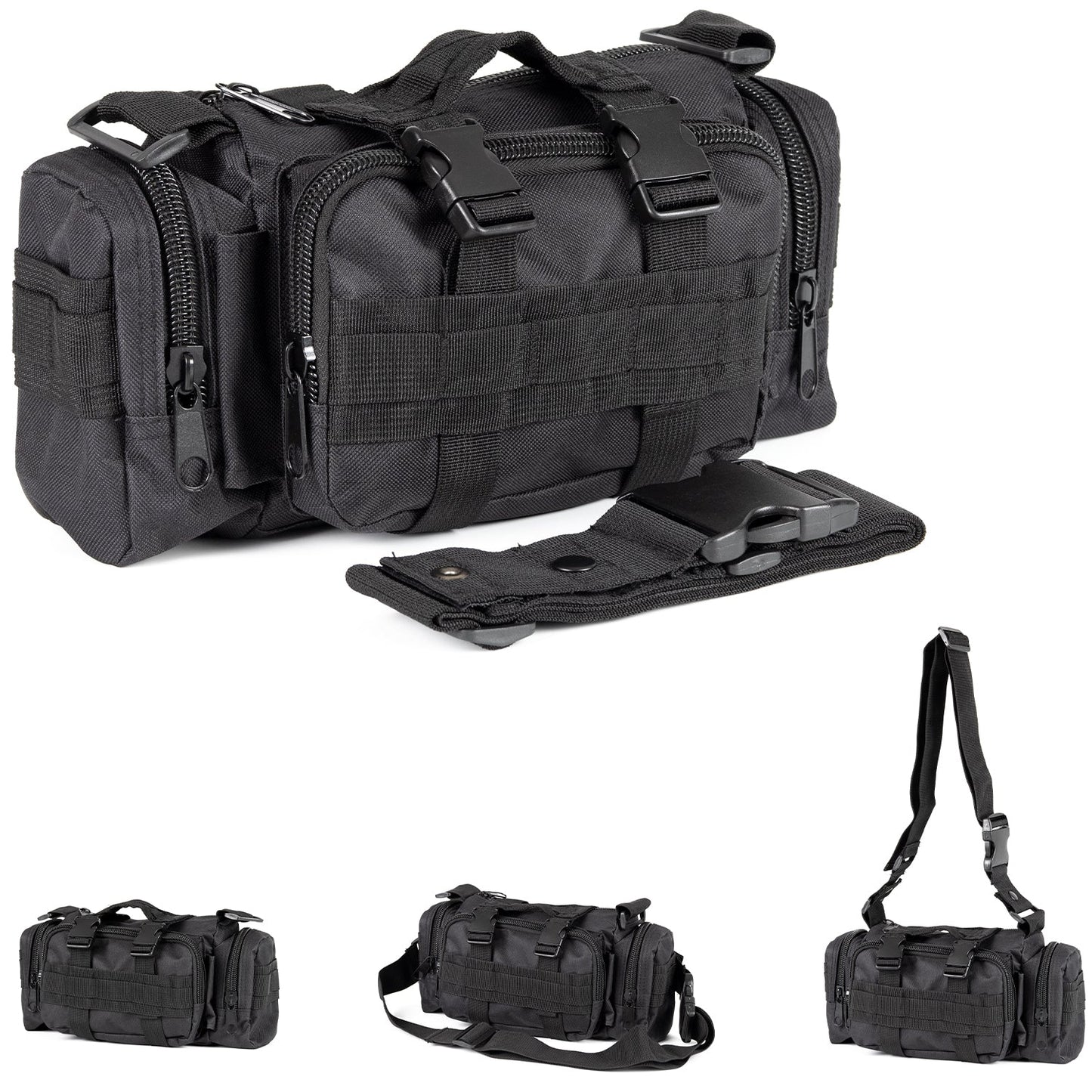 Tactical Car Seat Back Organizer | 5 Detachable MOLLE Pouches | Universal Fit | Black 5
