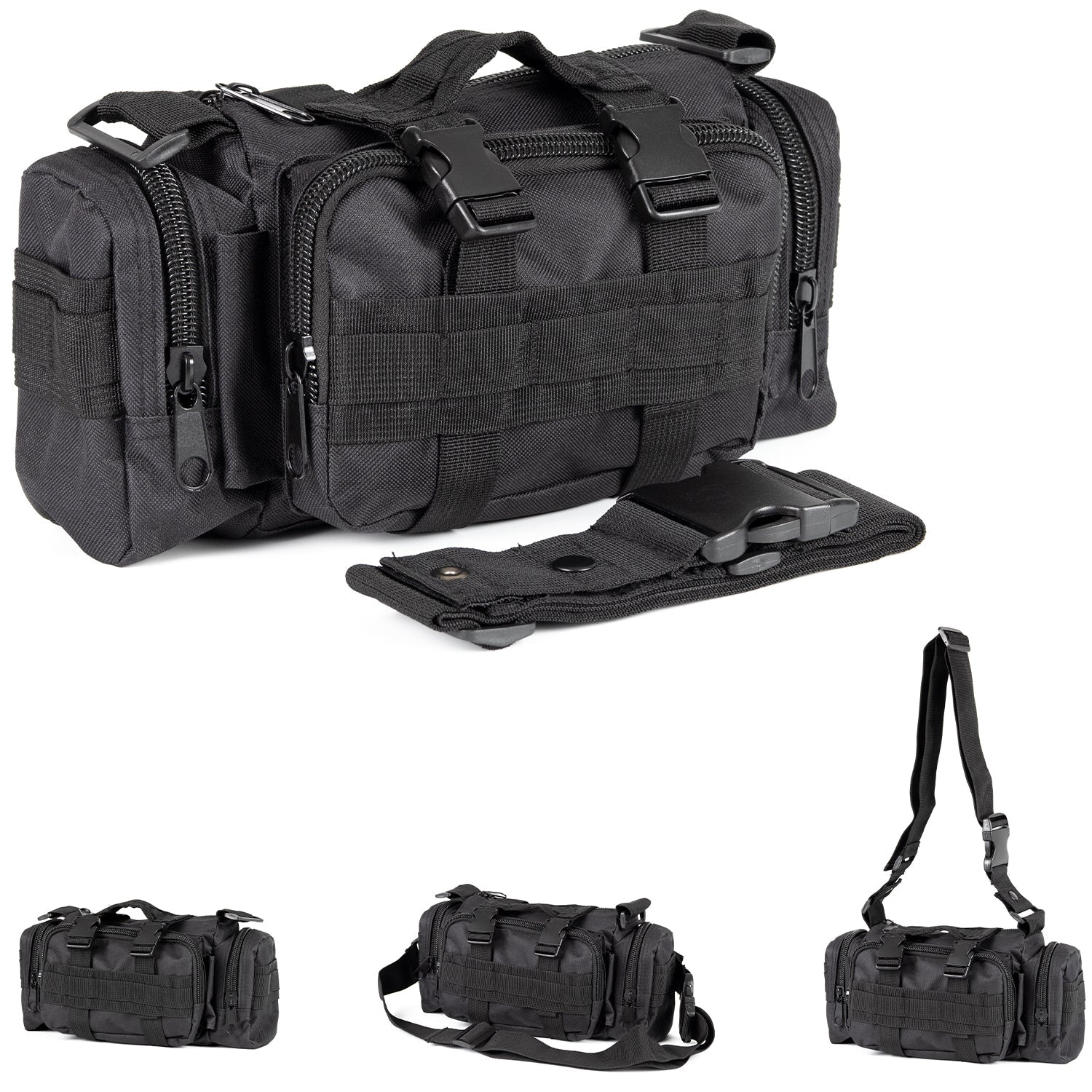 Tactical Car Seat Back Organizer | 5 Detachable MOLLE Pouches | Universal Fit | Black 5