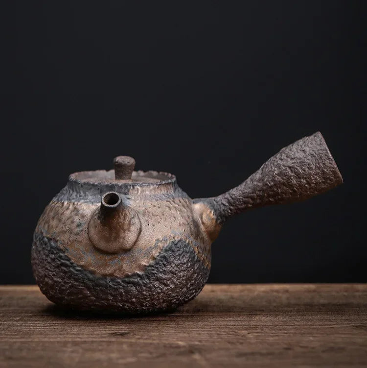 Textured Clay Kyusu Teapot - 220ml 0