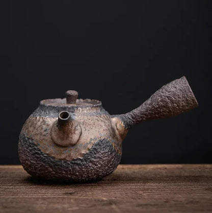 Textured Clay Kyusu Teapot - 220ml 0