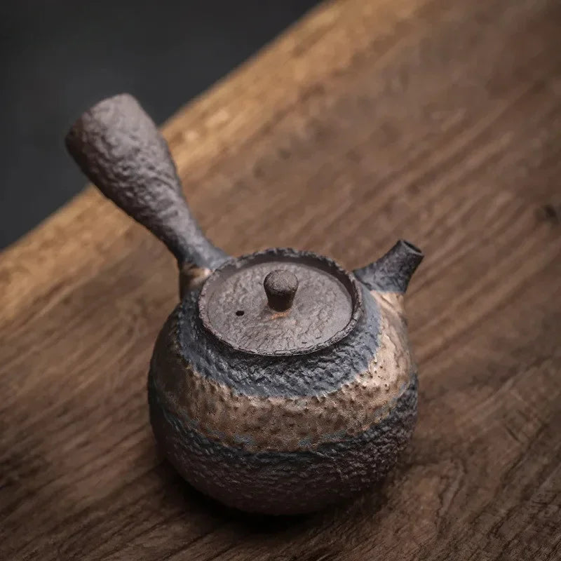 Textured Clay Kyusu Teapot - 220ml 2