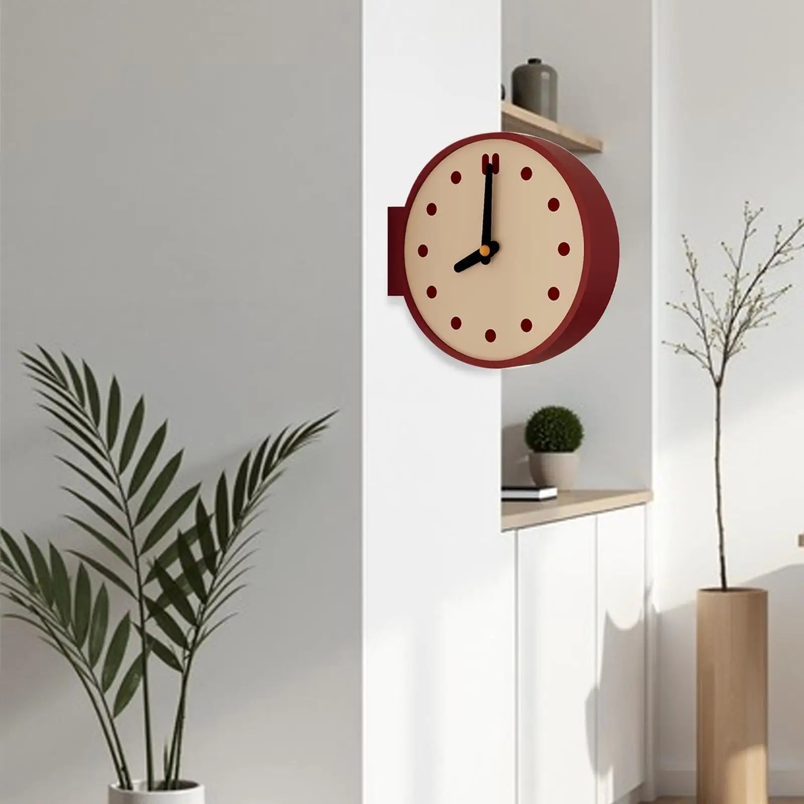 The Edge Clock | Minimalist Double-Sided Corner Clock 0