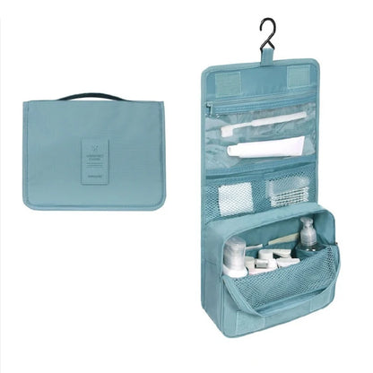 Toiletry Bag with Hanging System and Waterproof Exterior Perfect Organizer for Travel Toiletries | Sansoti 17