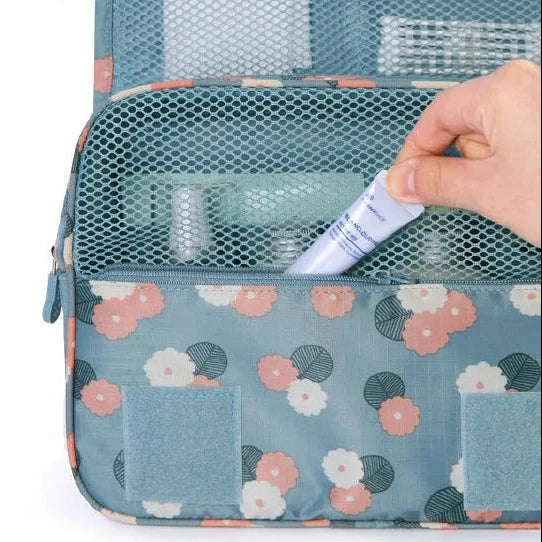Toiletry Bag with Hanging System and Waterproof Exterior Perfect Organizer for Travel Toiletries | Sansoti 3
