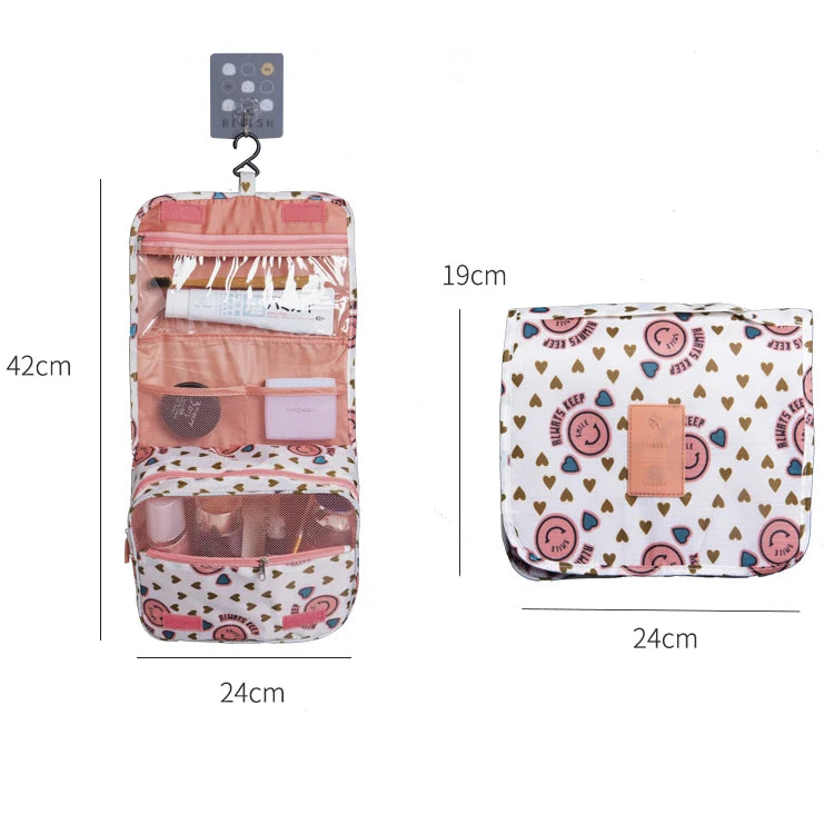 Toiletry Bag with Hanging System and Waterproof Exterior Perfect Organizer for Travel Toiletries | Sansoti 6