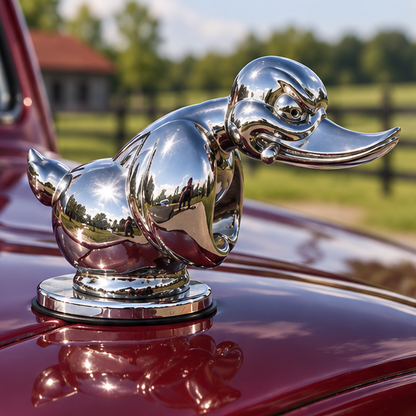 Royeva Chrome Duck Hood Ornament-20cm Car Mascot Figure