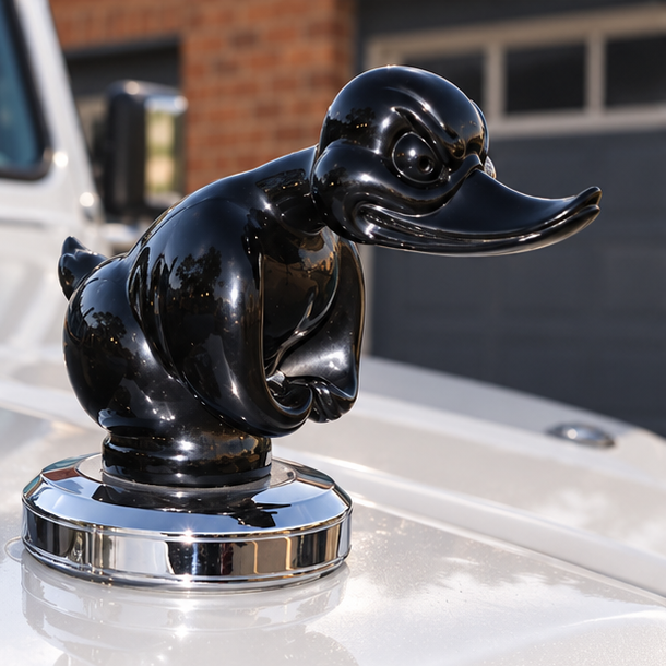 Royeva Chrome Duck Hood Ornament-20cm Car Mascot Figure