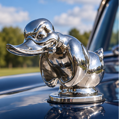 Royeva Chrome Duck Hood Ornament-20cm Car Mascot Figure