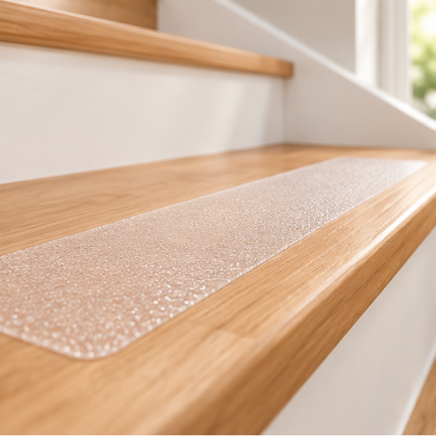 Royelle Clear Anti-Slip Stair Treads-Textured Safety Tape for Indoor Steps