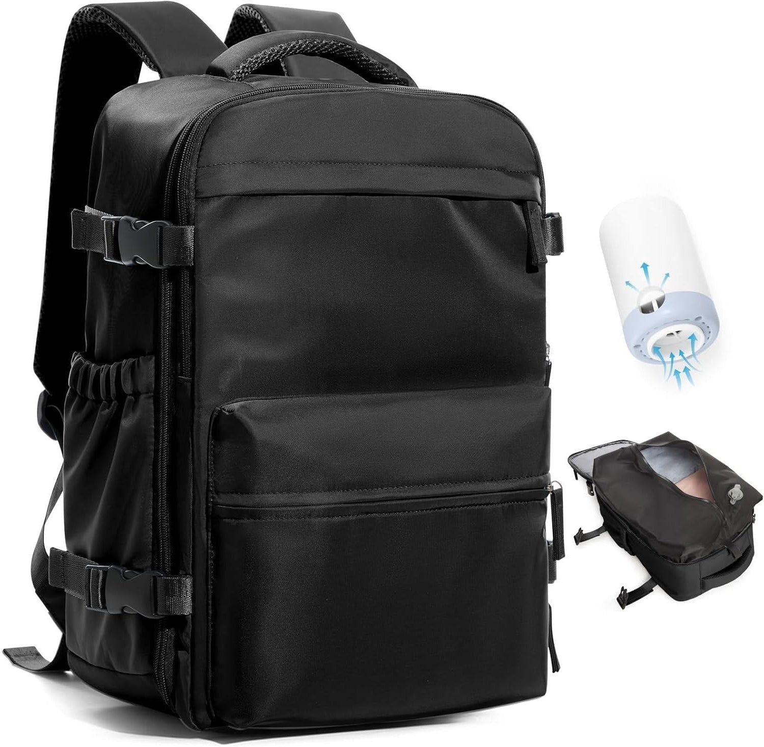 Travel Backpack | Vacuum Compression | Water-Repellent Oxford | Laptop up to 17" | USB Pump Included 0