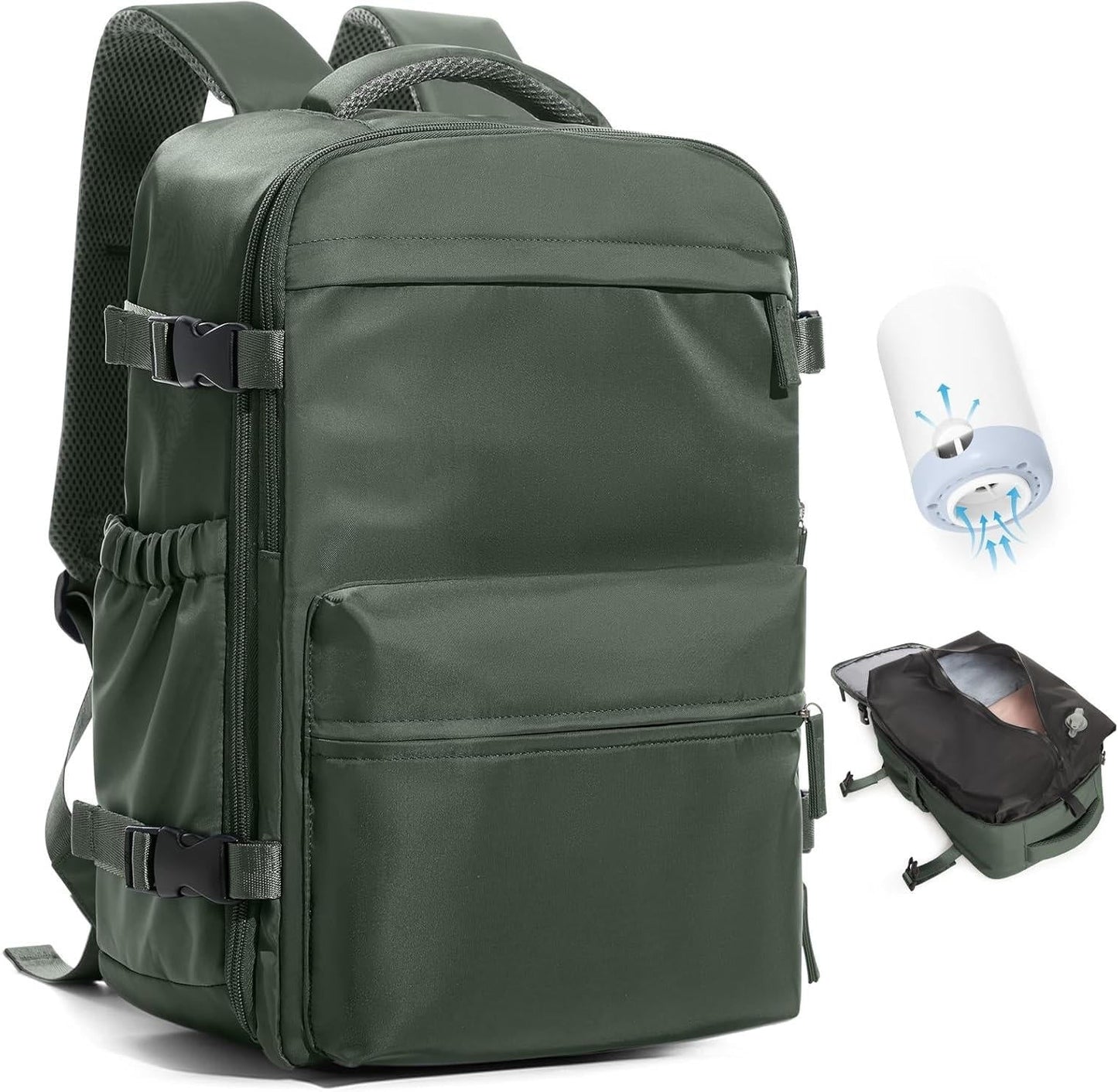 Travel Backpack | Vacuum Compression | Water-Repellent Oxford | Laptop up to 17" | USB Pump Included 2