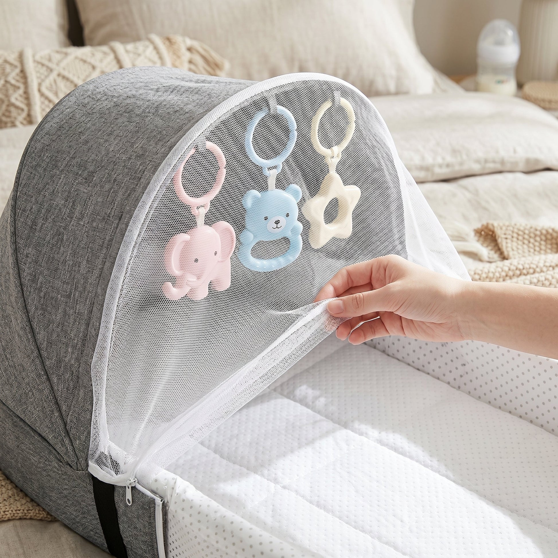 Travel Mosquito Baby Bed | Breathable Mesh Canopy | Pop-Up | Foldable | Indoor & Outdoor 4