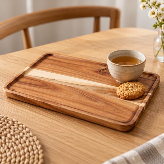 Royeva Solid Acacia Wood Cutting Board With Juice Groove
