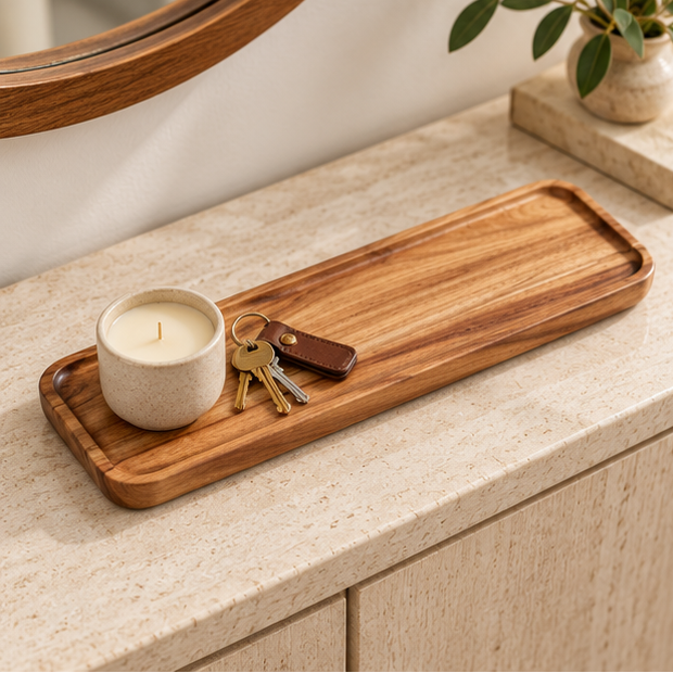 Royeva Solid Acacia Wood Cutting Board With Juice Groove