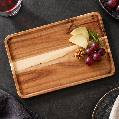 Royeva Solid Acacia Wood Cutting Board With Juice Groove