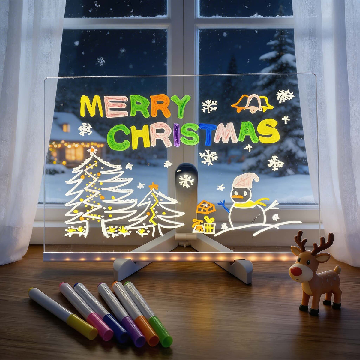 Vibrant Modern LED Writable Message Board Table Lamp 3