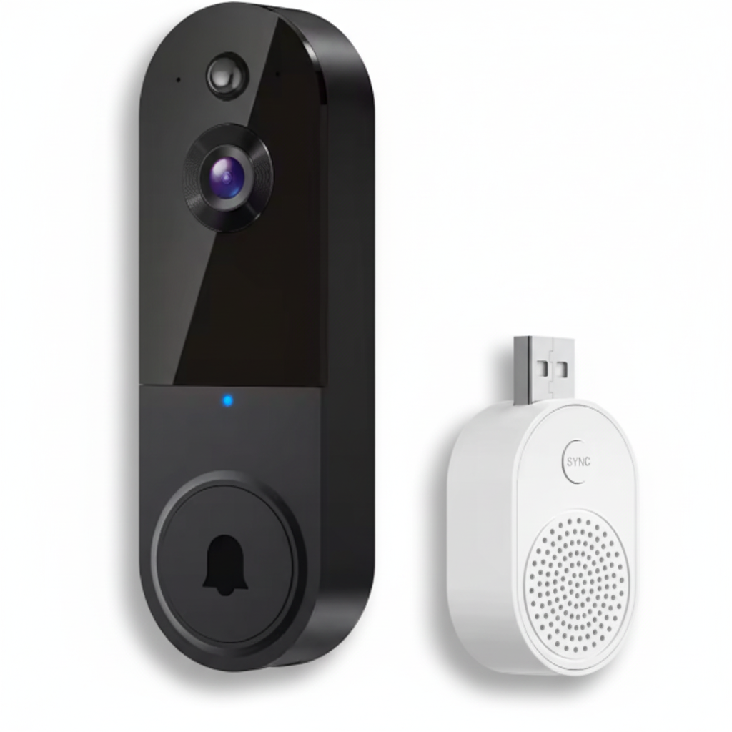 Video Doorbell Camera | HD Night Vision | Person Detection | Two-Way Audio | WiFi | Indoor Receiver 0