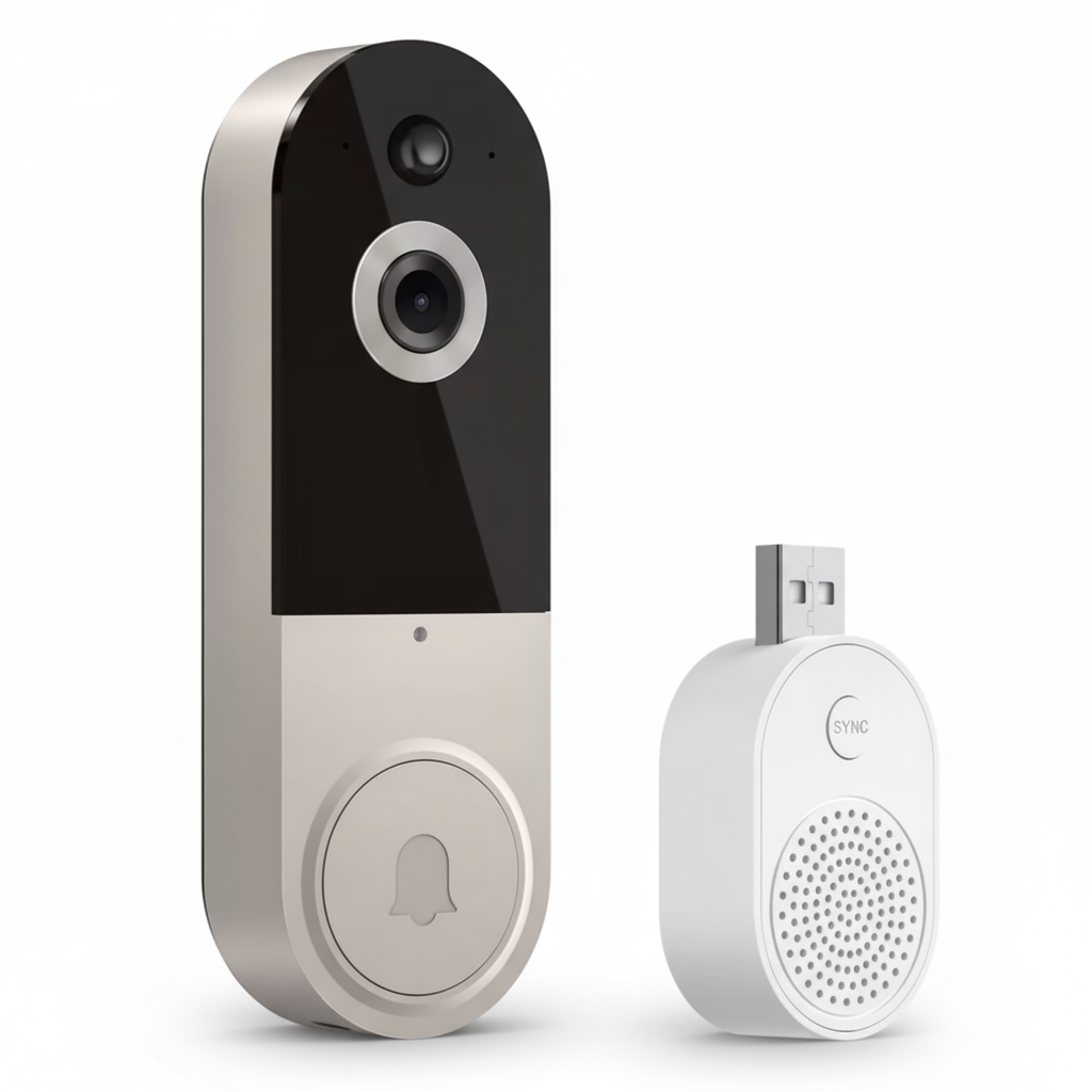 Video Doorbell Camera | HD Night Vision | Person Detection | Two-Way Audio | WiFi | Indoor Receiver 2