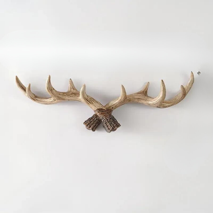 Novara Rustic Antler Wall Hook Rack for Entryway & Mudroom | Multi-Hook Organizer