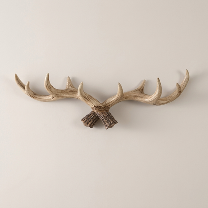 Wall Mounted Coat Rack Resin Antler Design Multi Hook Entryway Storage 1