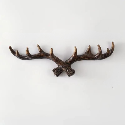 Novara Rustic Antler Wall Hook Rack for Entryway & Mudroom | Multi-Hook Organizer