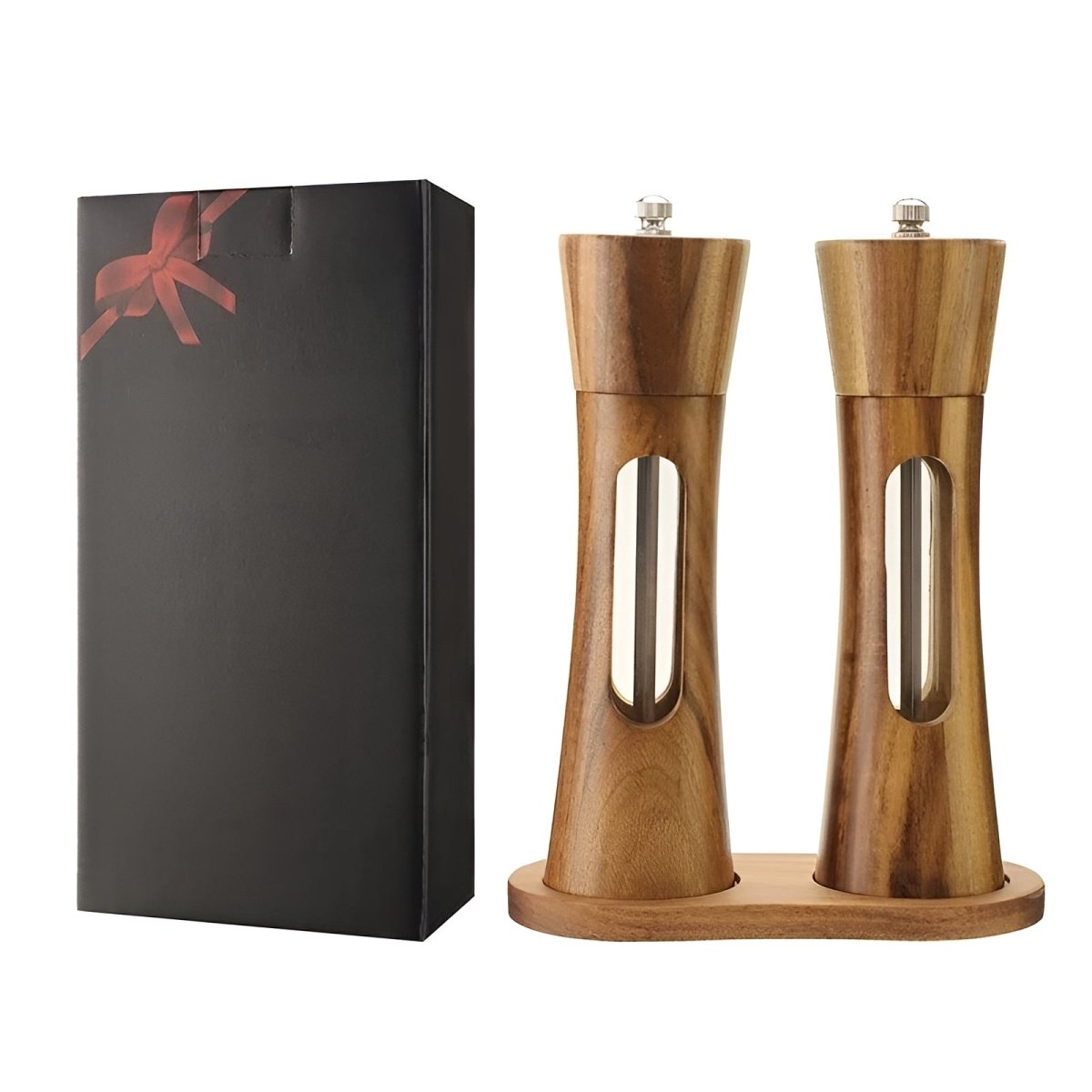 Wooden Salt and Pepper Mill – Elegant Design with Adjustable Grind Settings for the Kitchen or Dining Table 4