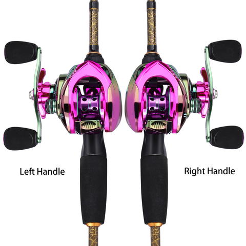 Royelle Baitcasting Fishing Rod And Reel Combo-Portable Carbon Fiber Pole