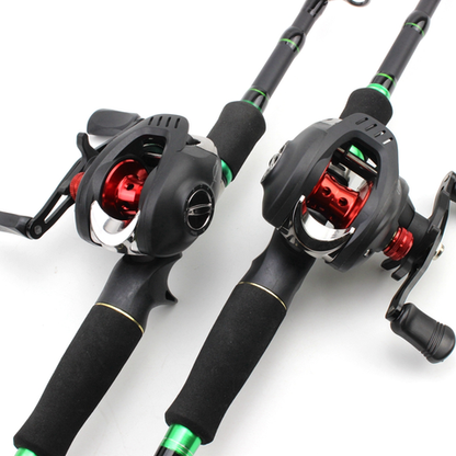 Novara Portable Carbon Fiber Baitcasting Fishing Rod And Reel Combo