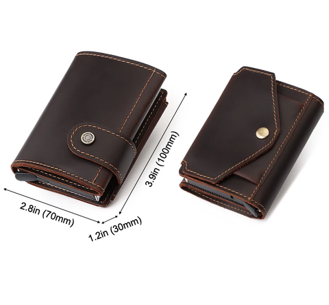 Royeva Rfid Blocking Leather Minimalist Card Holder Wallet