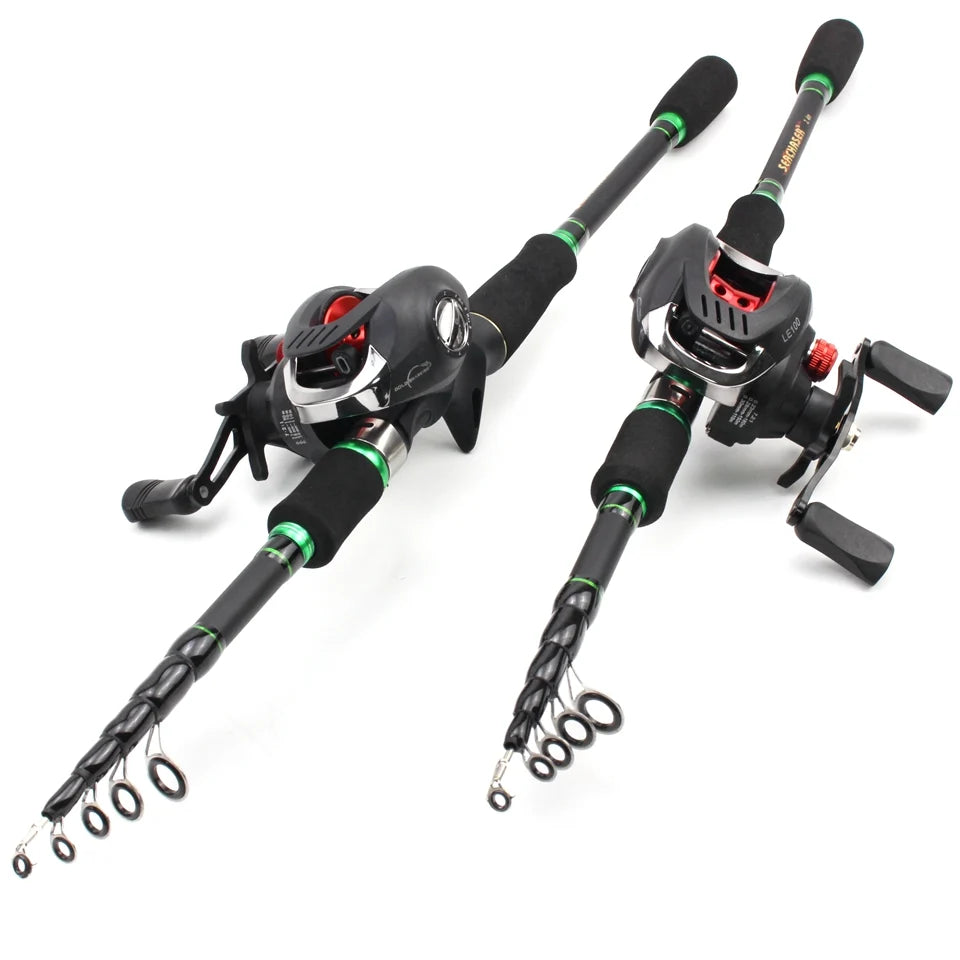 carbon lure fishing rod with Reel Casting 2