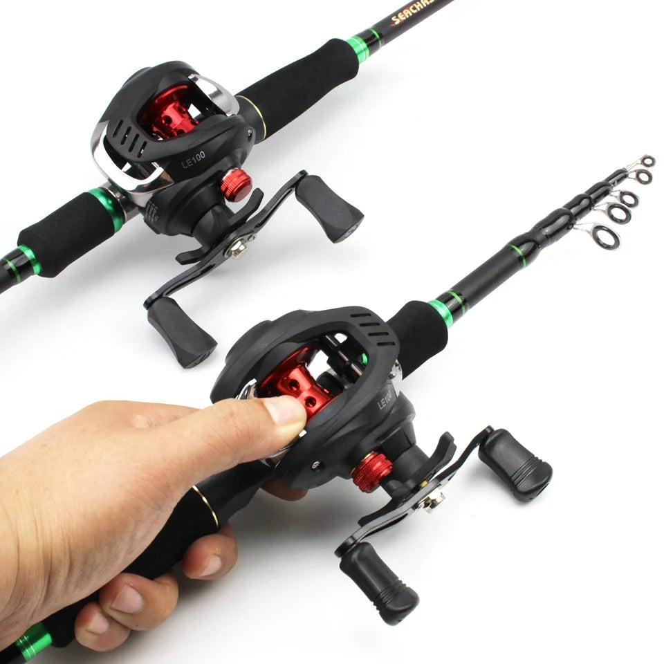 carbon lure fishing rod with Reel Casting 5