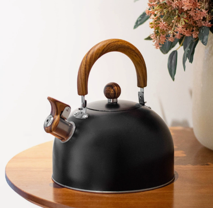 Sovere 3L Stainless Steel Tea Kettle with Whistle, Heat Resistant Handle & Fast Boiling Design