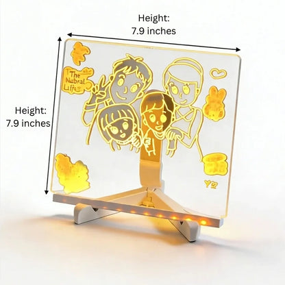 Royelle LED Writable Message Board Acrylic Night Light Table Lamp