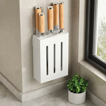 Royeva Magnetic Knife Holder for Kitchen Wall- Adhesive No-Drill  Knife Storage Rack