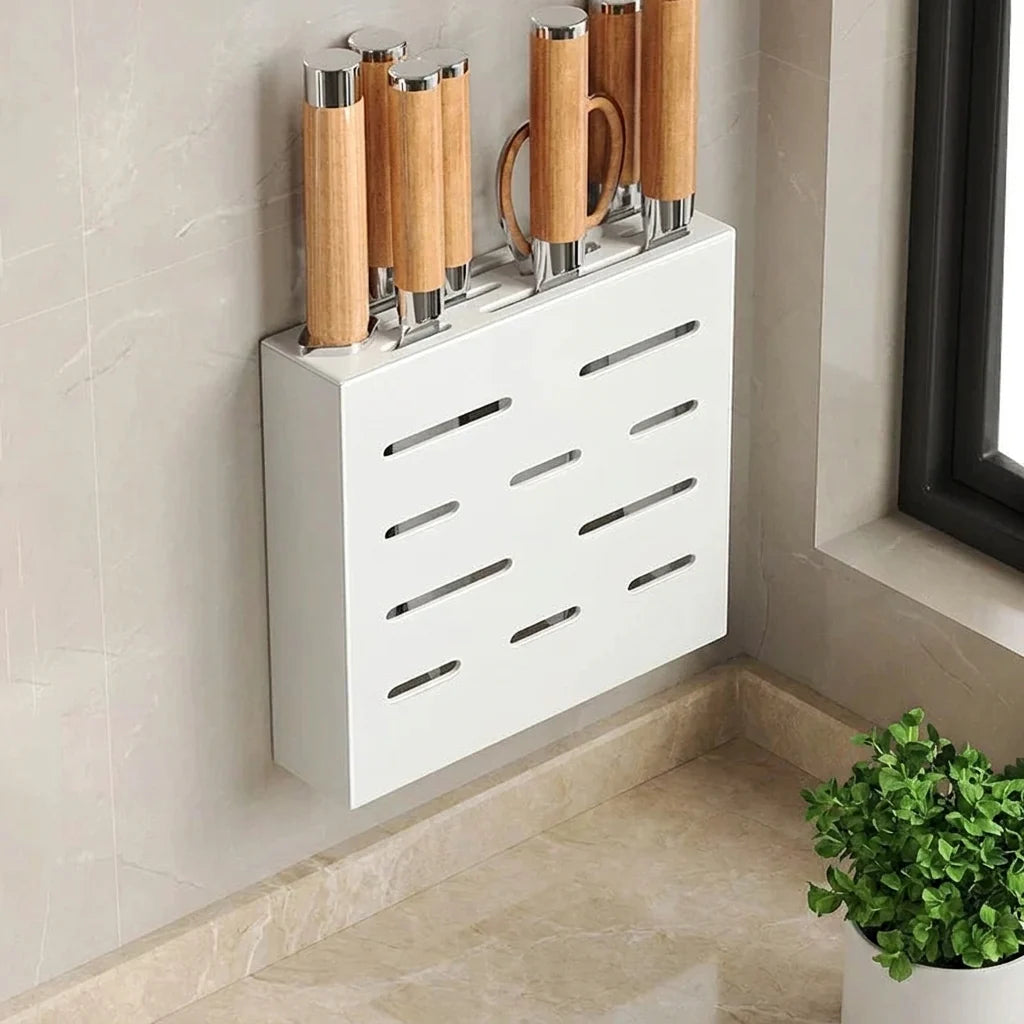 Royeva Magnetic Knife Holder for Kitchen Wall- Adhesive No-Drill  Knife Storage Rack
