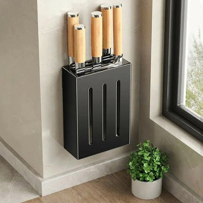 Royeva Magnetic Knife Holder for Kitchen Wall- Adhesive No-Drill  Knife Storage Rack